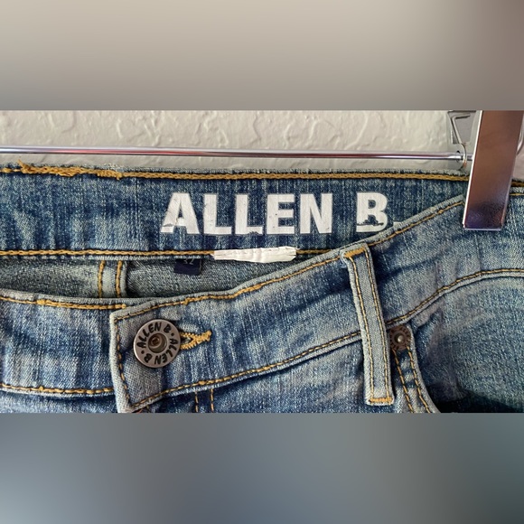 Vintage Allen B Y2k Festival Rave Flared Jeans Funky Pop Princess Gold VTG 32 - Picture 7 of 7